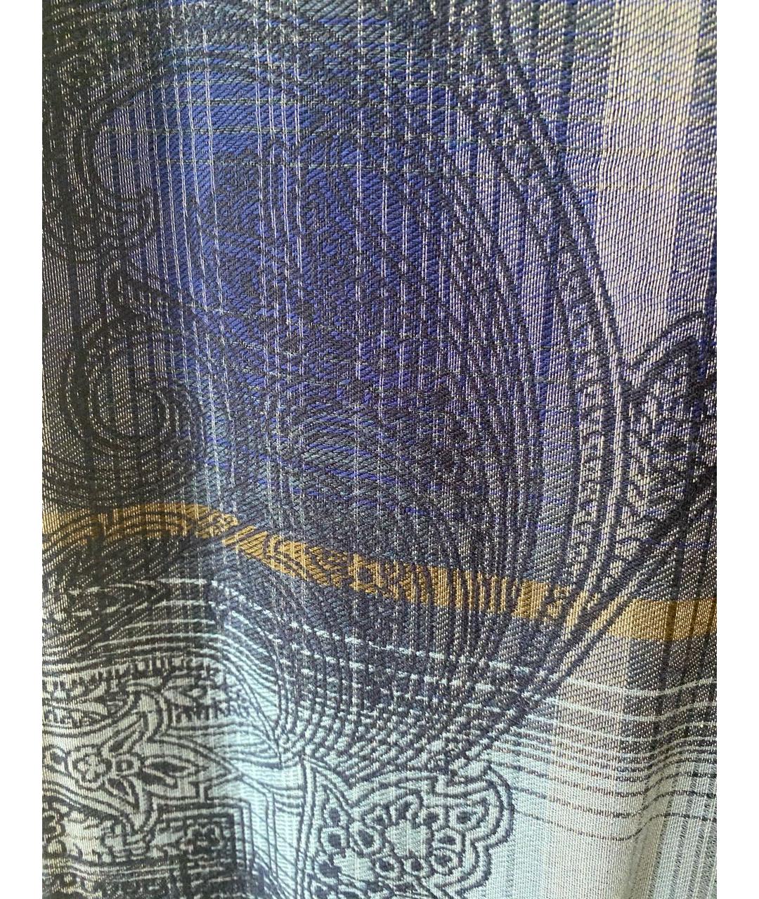 ETRO Темно-синий шарф, фото 5