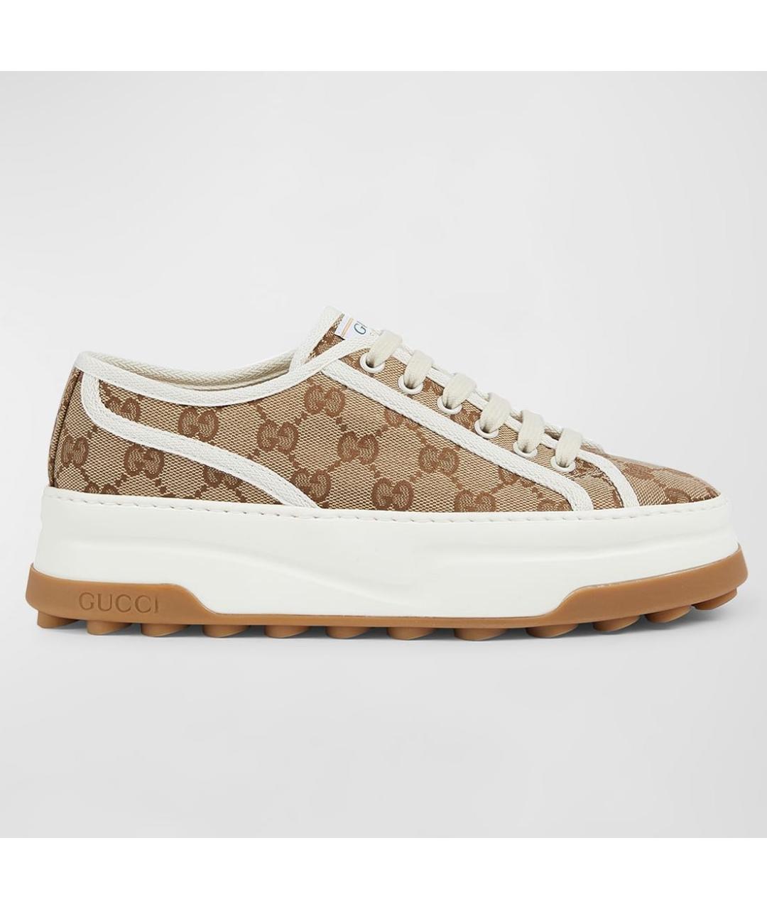 GUCCI Бежевые кеды, фото 5