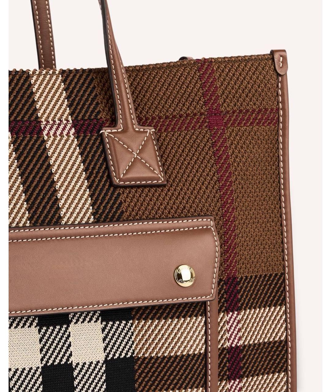 BURBERRY Коричневая сумка тоут, фото 3