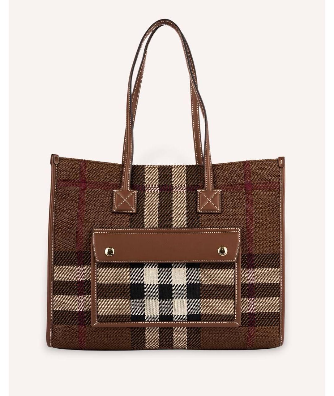 BURBERRY Коричневая сумка тоут, фото 6