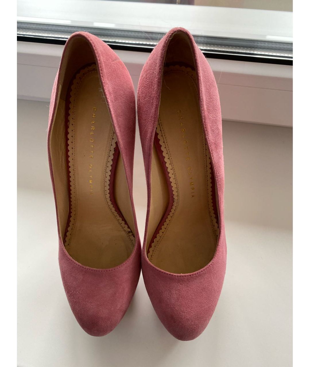 CHARLOTTE OLYMPIA Розовые замшевые туфли, фото 4