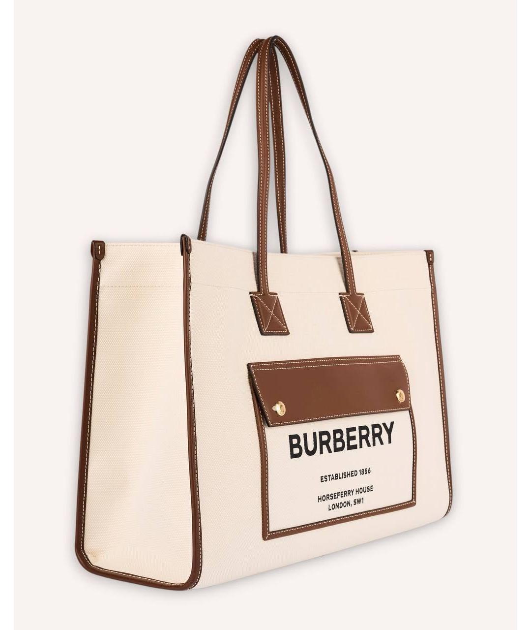 BURBERRY Бежевая сумка тоут, фото 4