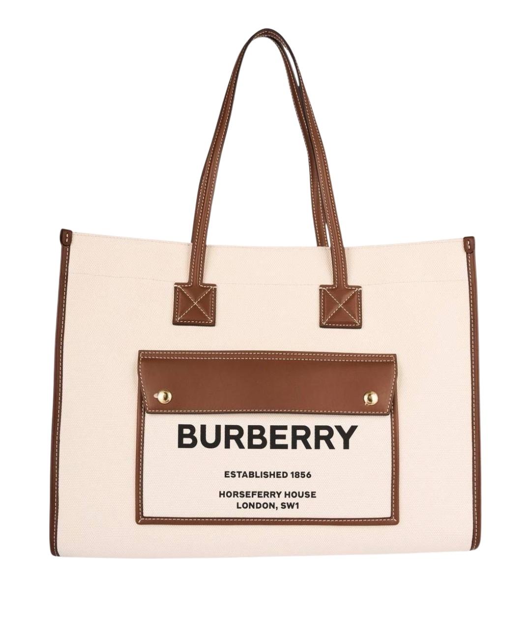 BURBERRY Бежевая сумка тоут, фото 1