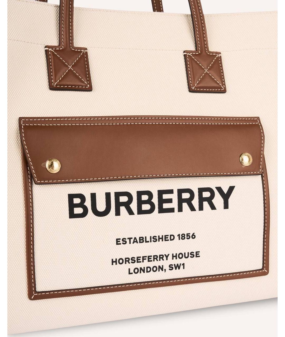 BURBERRY Бежевая сумка тоут, фото 3