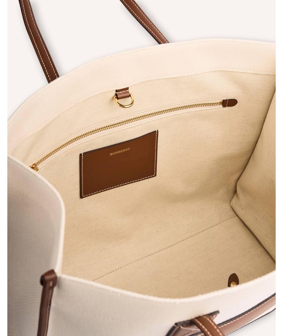 BURBERRY Бежевая сумка тоут, фото 5