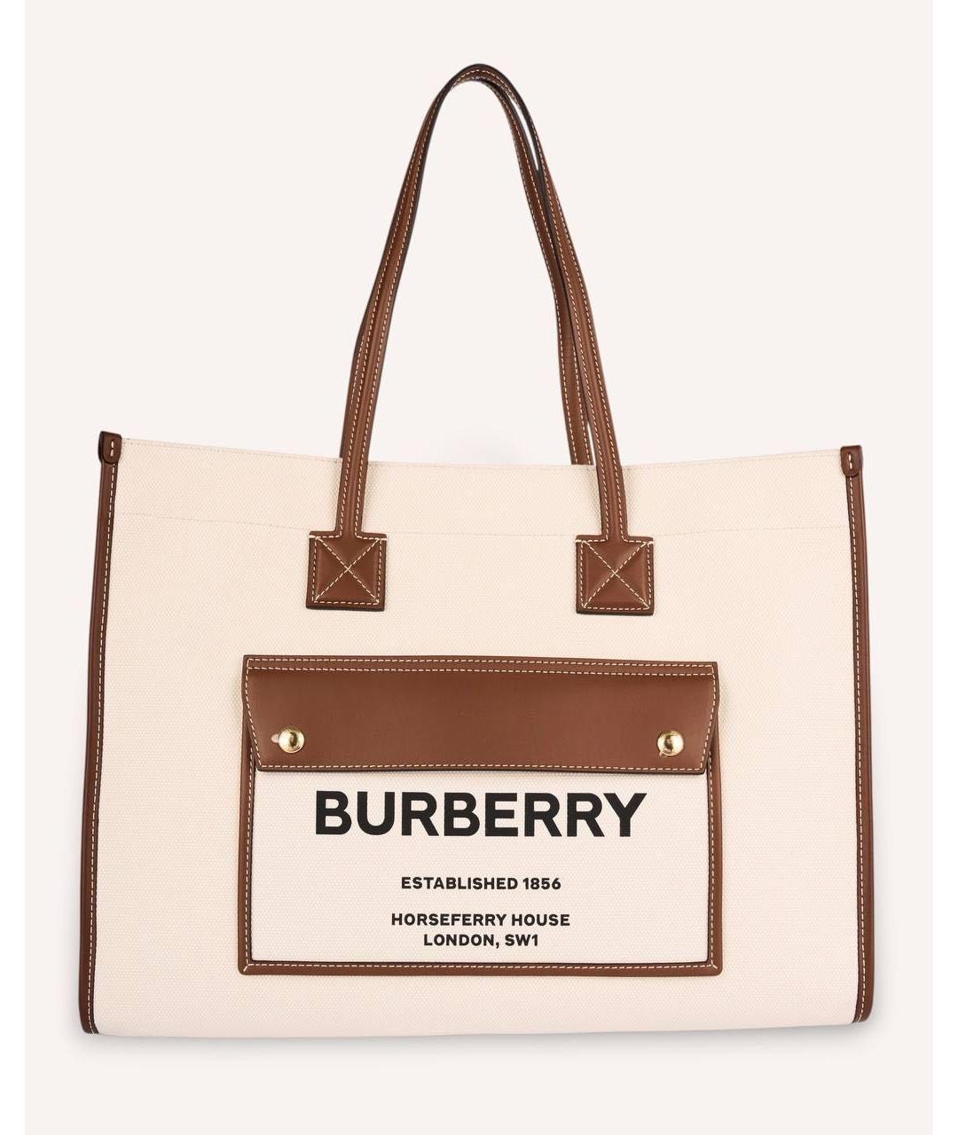 BURBERRY Бежевая сумка тоут, фото 6