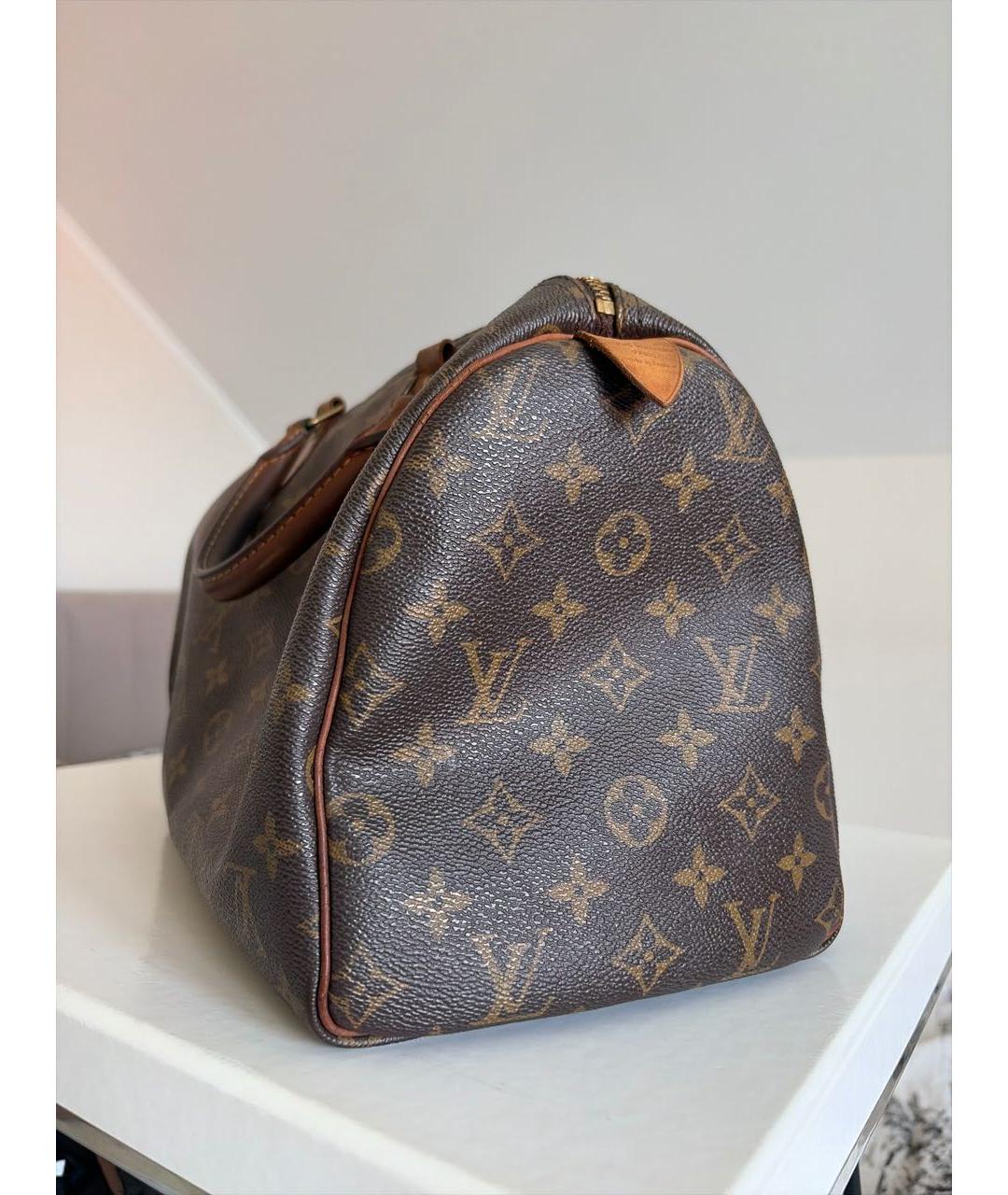 LOUIS VUITTON Коричневая канва сумка с короткими ручками, фото 2