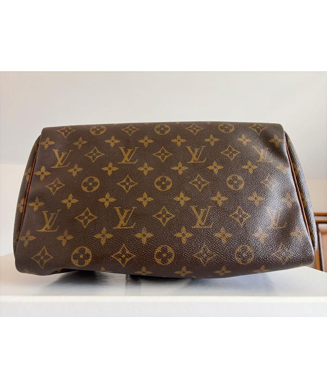 LOUIS VUITTON Коричневая канва сумка с короткими ручками, фото 8