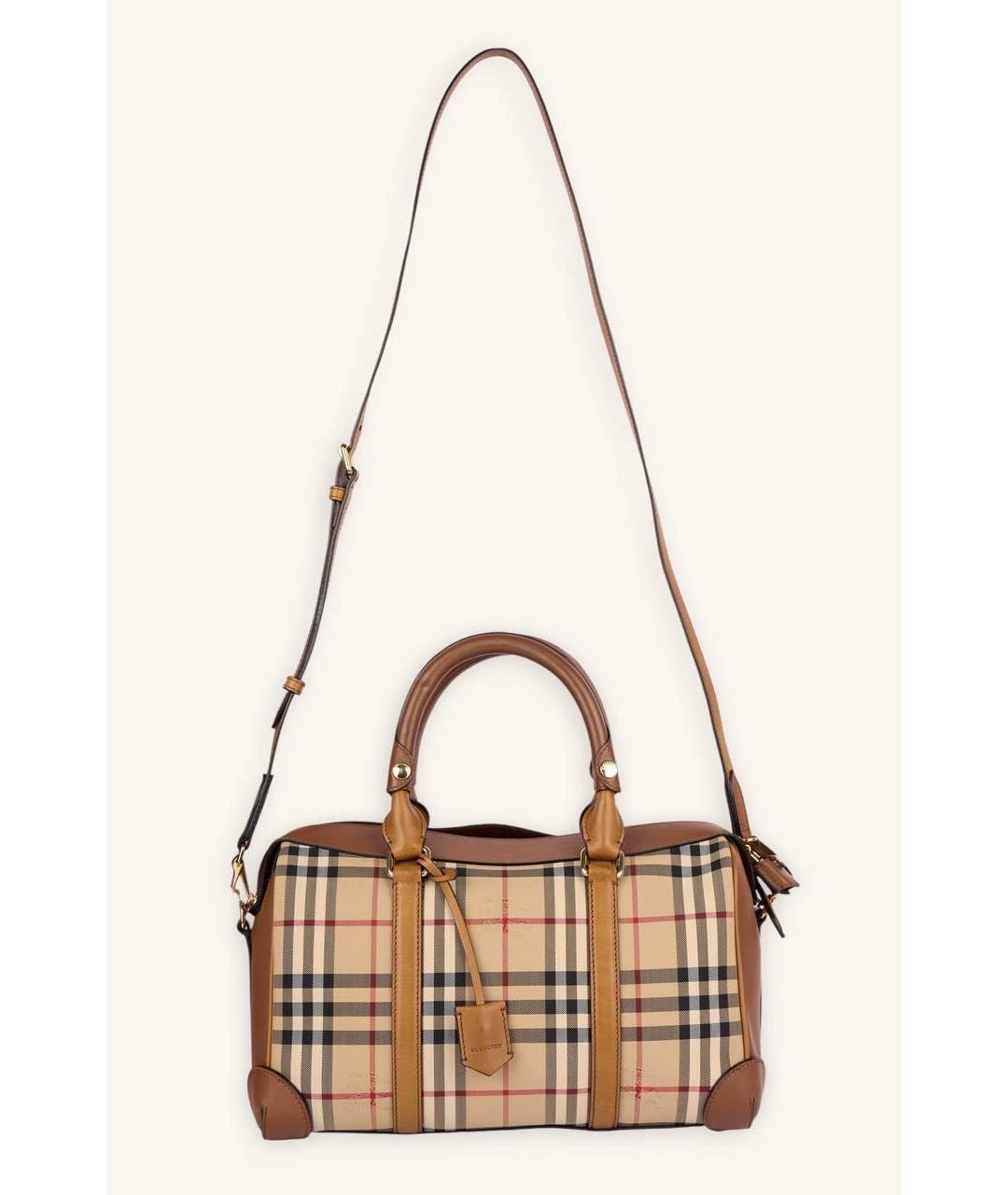 BURBERRY Коричневая кожаная дорожная/спортивная сумка, фото 7
