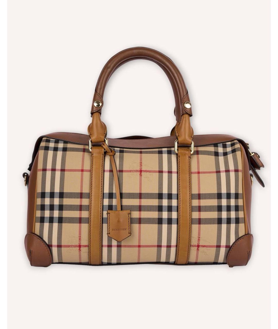 BURBERRY Коричневая кожаная дорожная/спортивная сумка, фото 8
