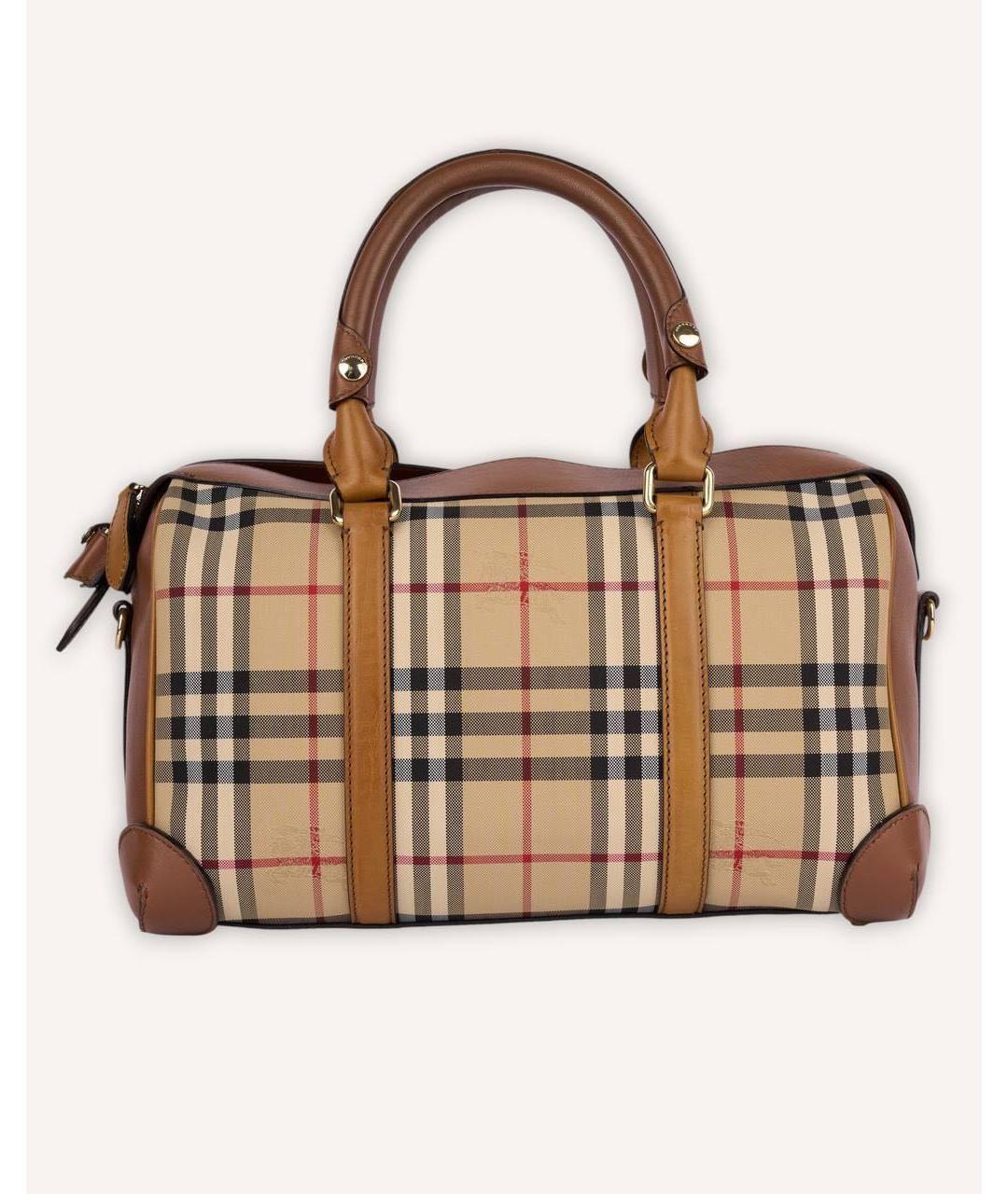 BURBERRY Коричневая кожаная дорожная/спортивная сумка, фото 2