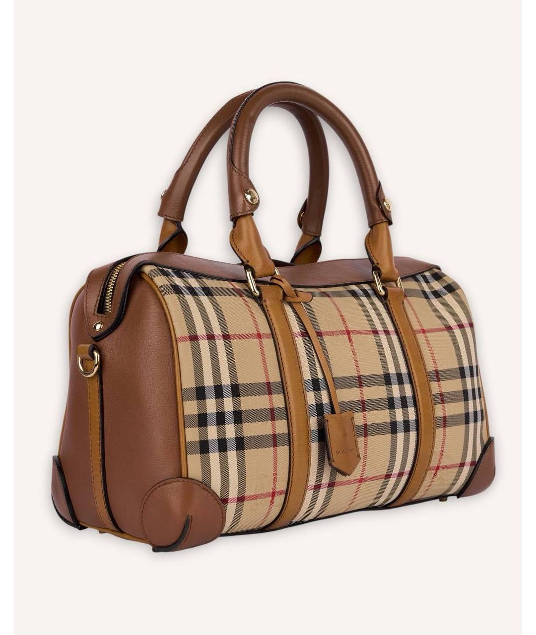 BURBERRY Коричневая кожаная дорожная/спортивная сумка, фото 3
