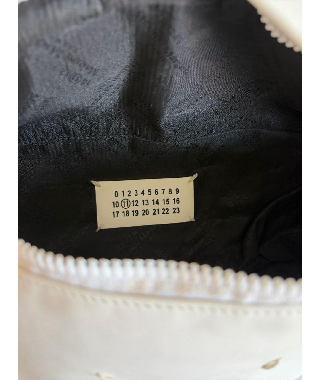 MAISON MARGIELA Белая кожаная поясная сумка, фото 4