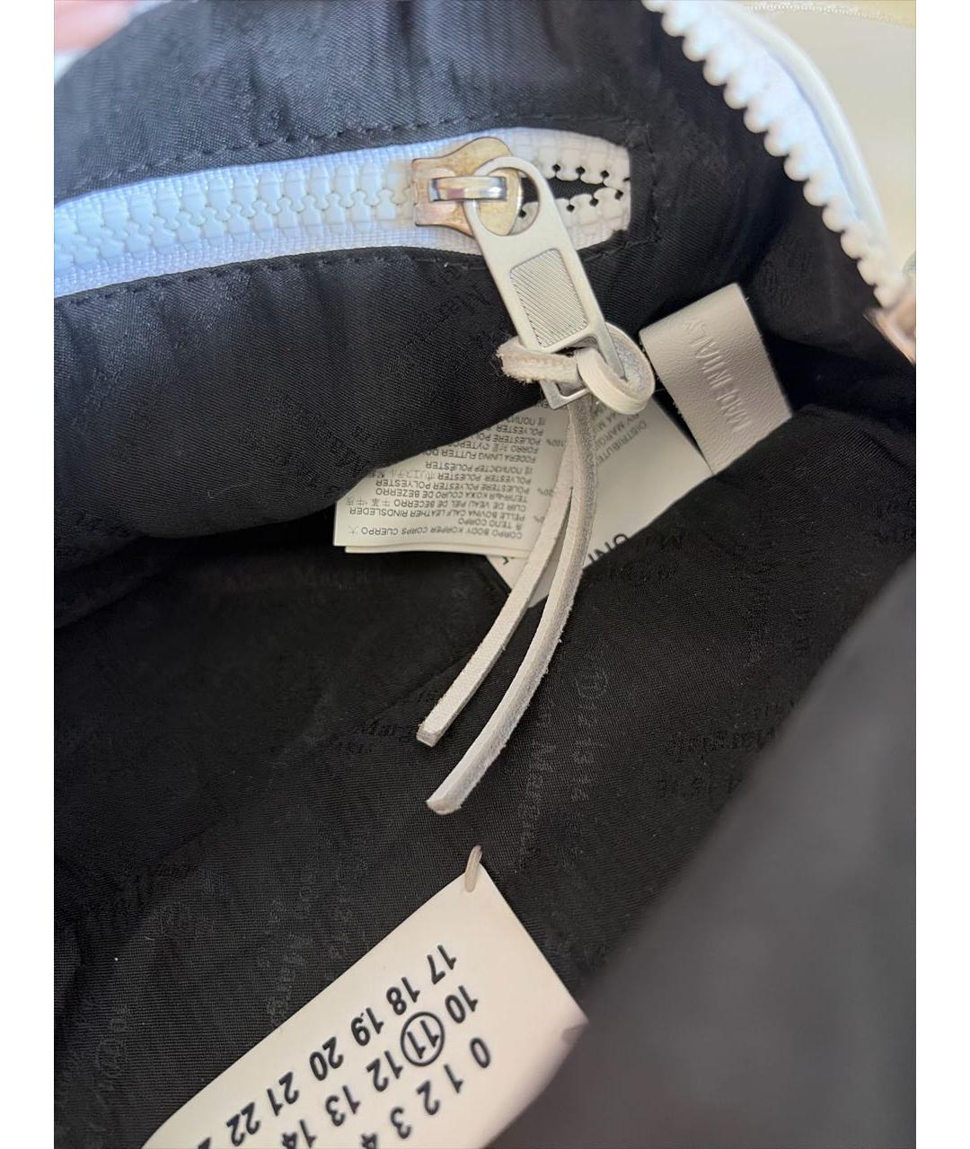 MAISON MARGIELA Белая кожаная поясная сумка, фото 6