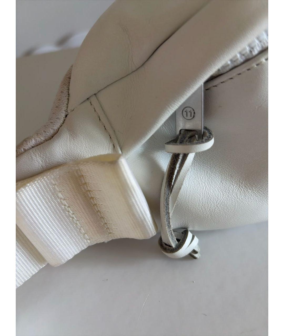 MAISON MARGIELA Белая кожаная поясная сумка, фото 5