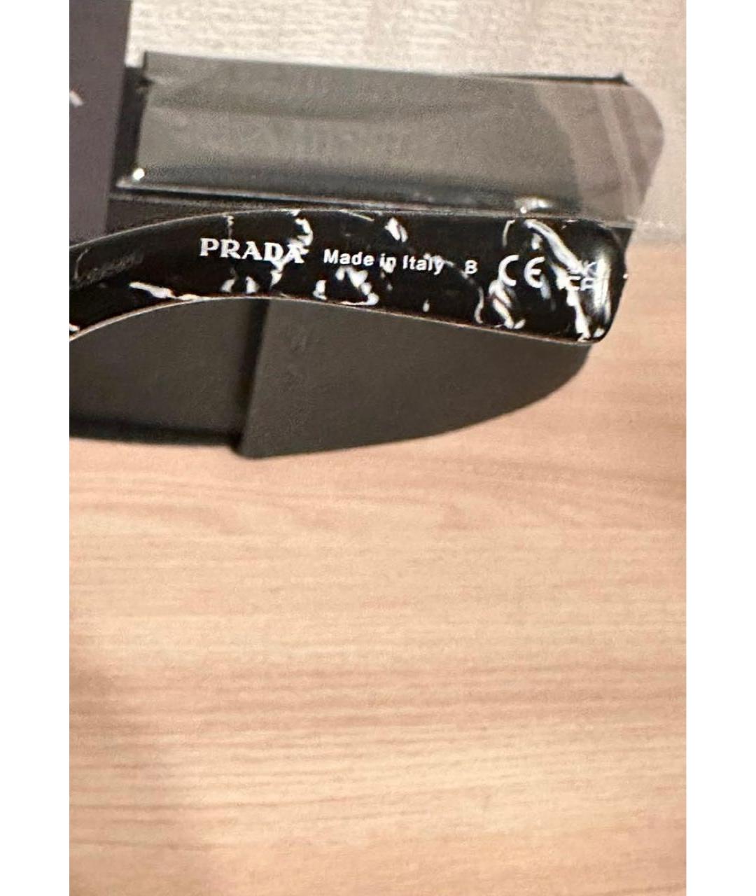 PRADA Черные пластиковые солнцезащитные очки, фото 7