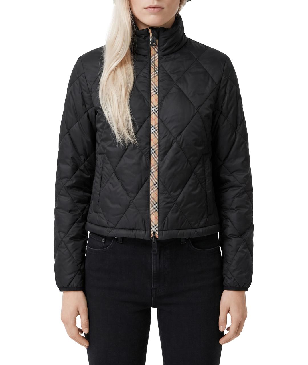 BURBERRY Черная полиамидовая куртка, фото 1