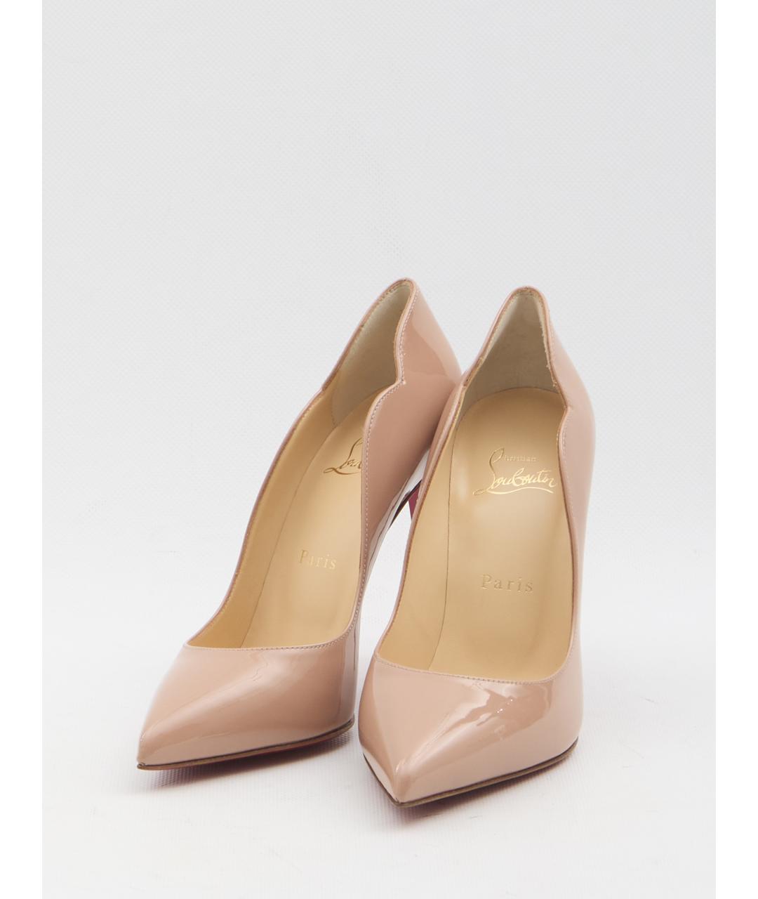 CHRISTIAN LOUBOUTIN Розовые кожаные туфли, фото 2