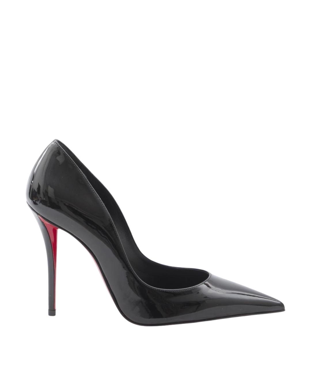 CHRISTIAN LOUBOUTIN Черные кожаные туфли, фото 1