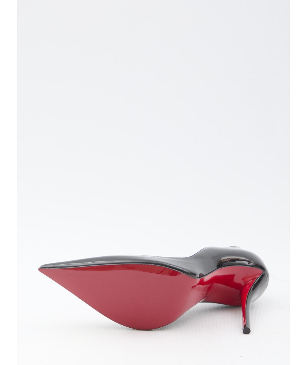 CHRISTIAN LOUBOUTIN Черные кожаные туфли, фото 4