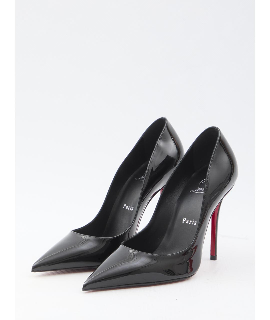 CHRISTIAN LOUBOUTIN Черные кожаные туфли, фото 2