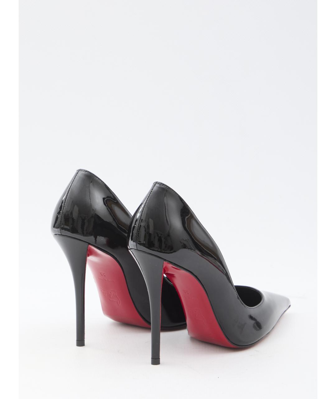 CHRISTIAN LOUBOUTIN Черные кожаные туфли, фото 3