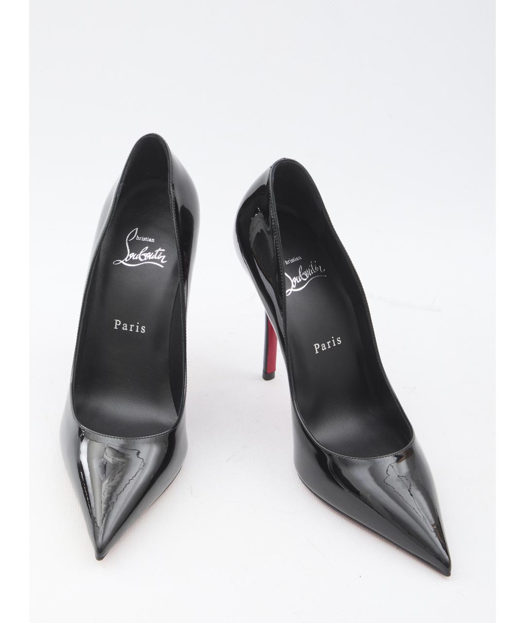 CHRISTIAN LOUBOUTIN Черные кожаные туфли, фото 5