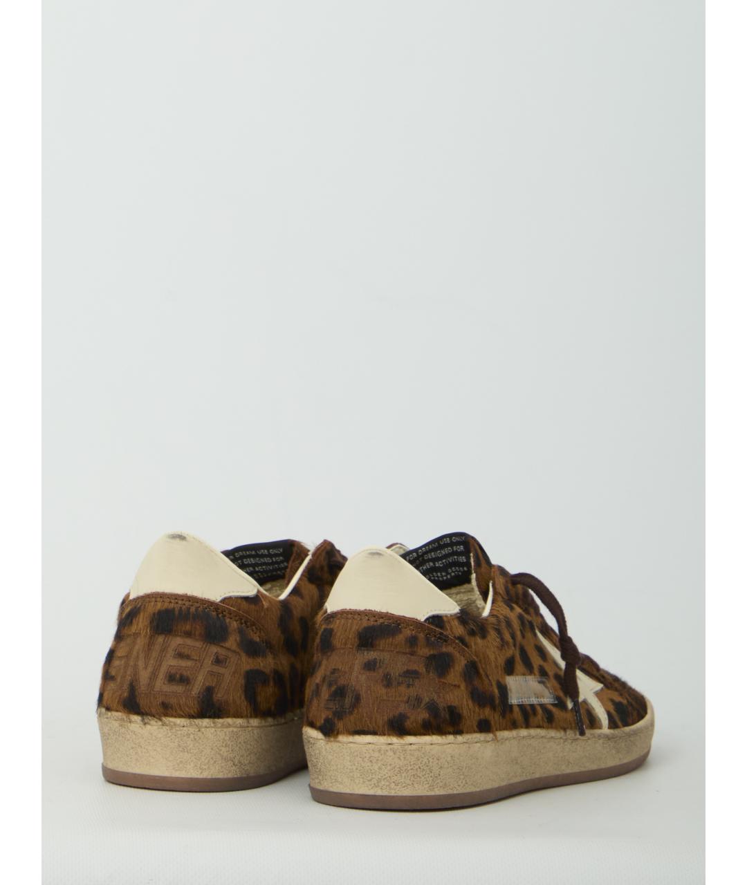 GOLDEN GOOSE Коричневые кожаные кеды, фото 3