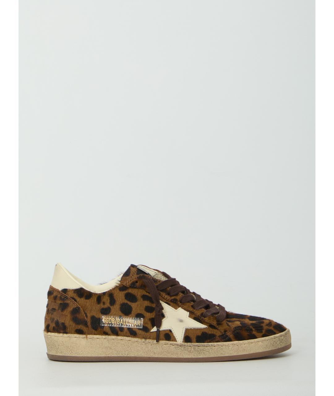 GOLDEN GOOSE Коричневые кожаные кеды, фото 5