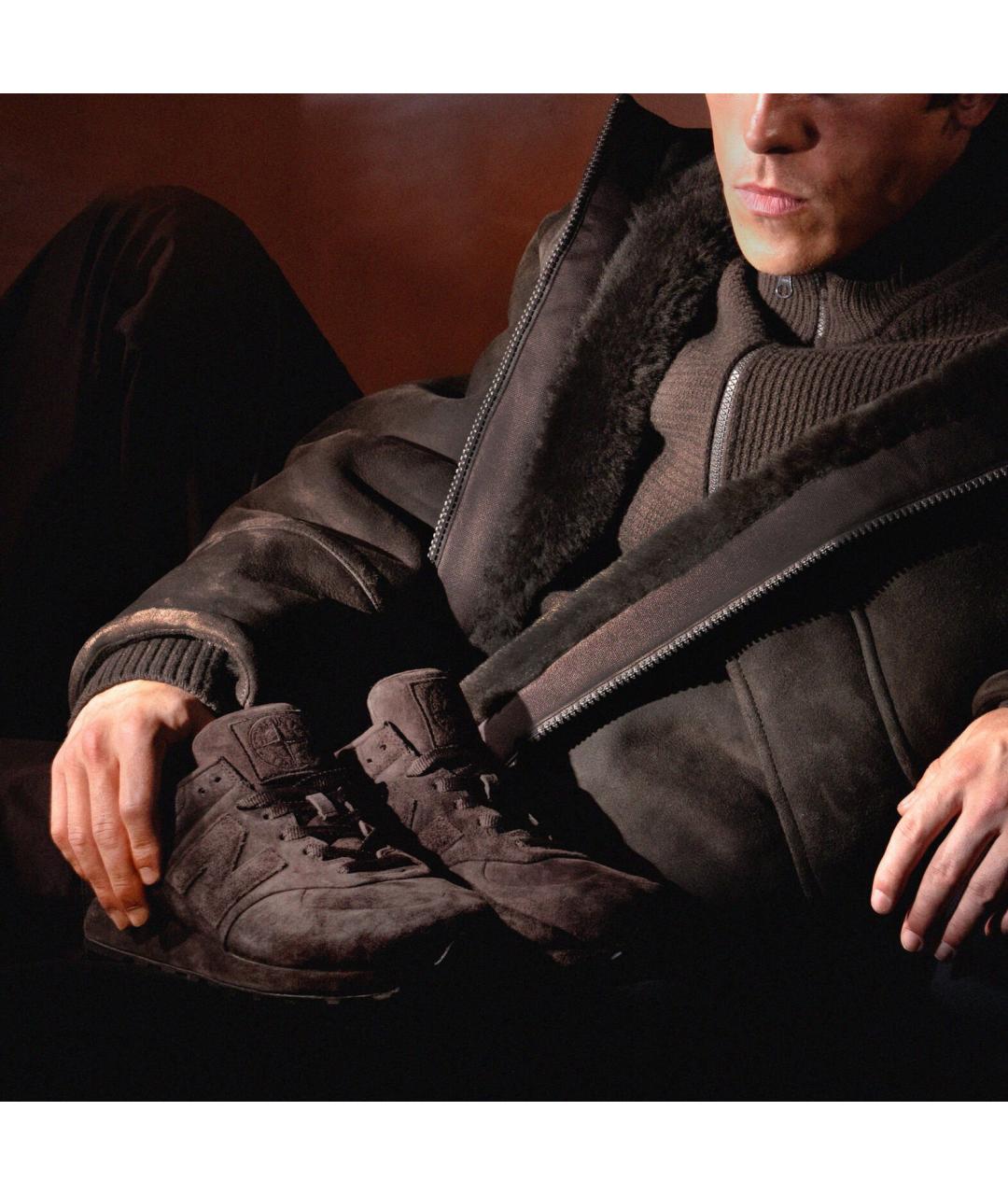 STONE ISLAND Коричневые замшевые низкие кроссовки / кеды, фото 9