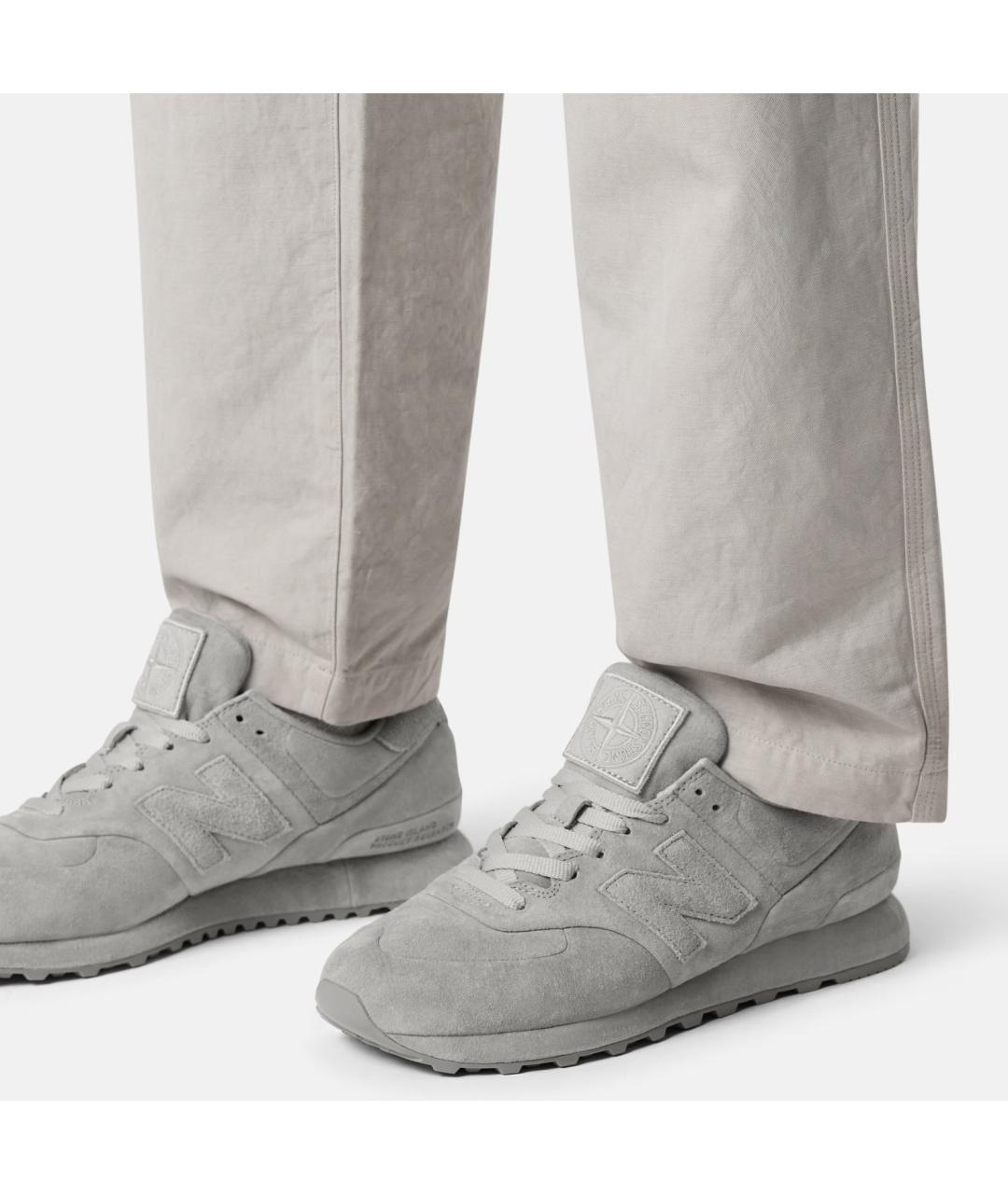 NEW BALANCE Серые замшевые низкие кроссовки / кеды, фото 8
