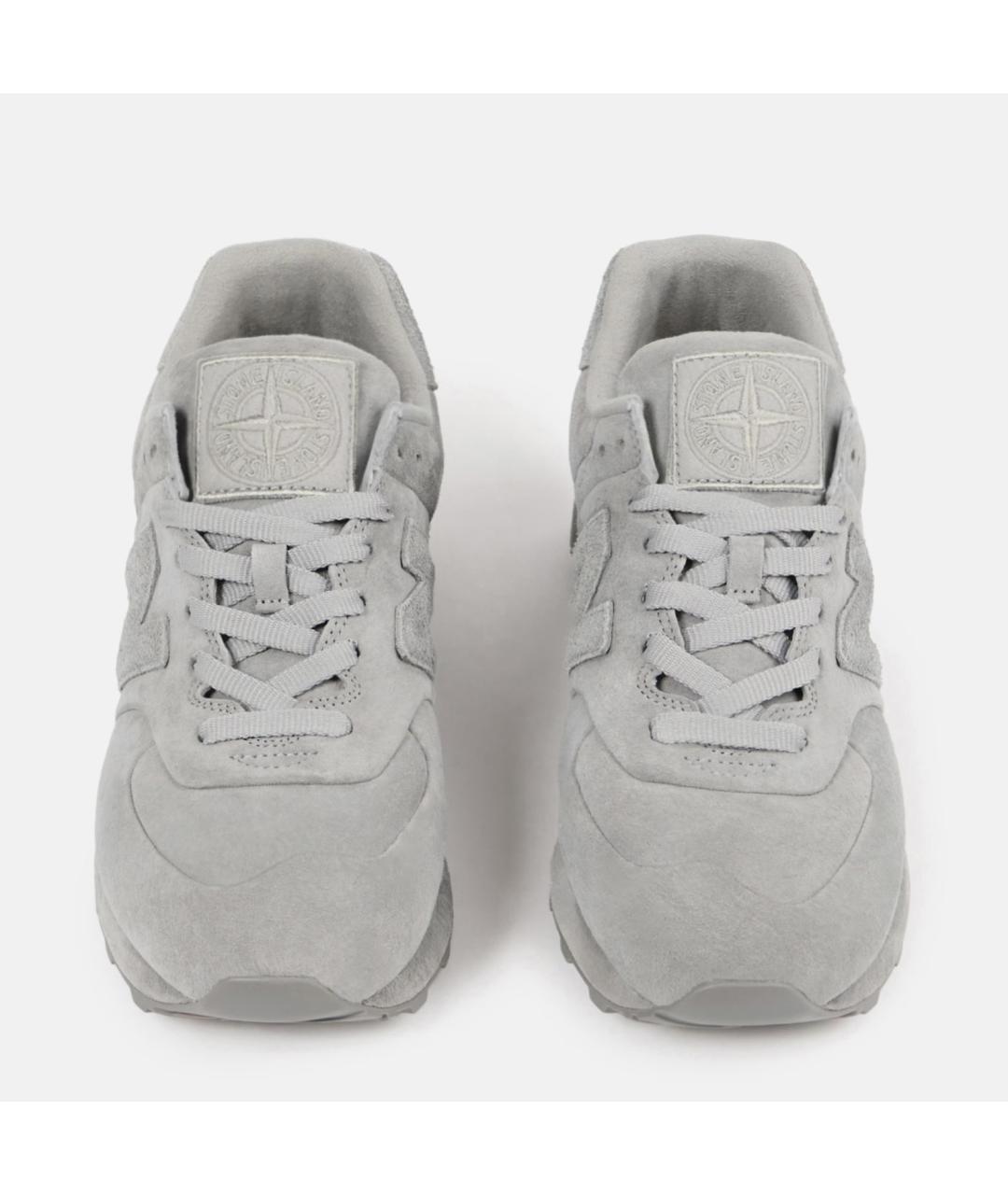 NEW BALANCE Серые замшевые низкие кроссовки / кеды, фото 7