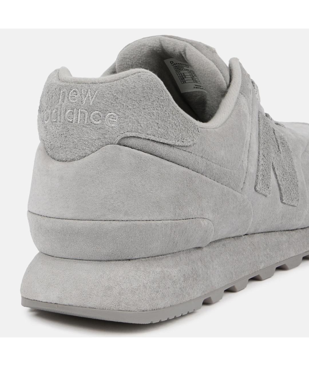 NEW BALANCE Серые замшевые низкие кроссовки / кеды, фото 4