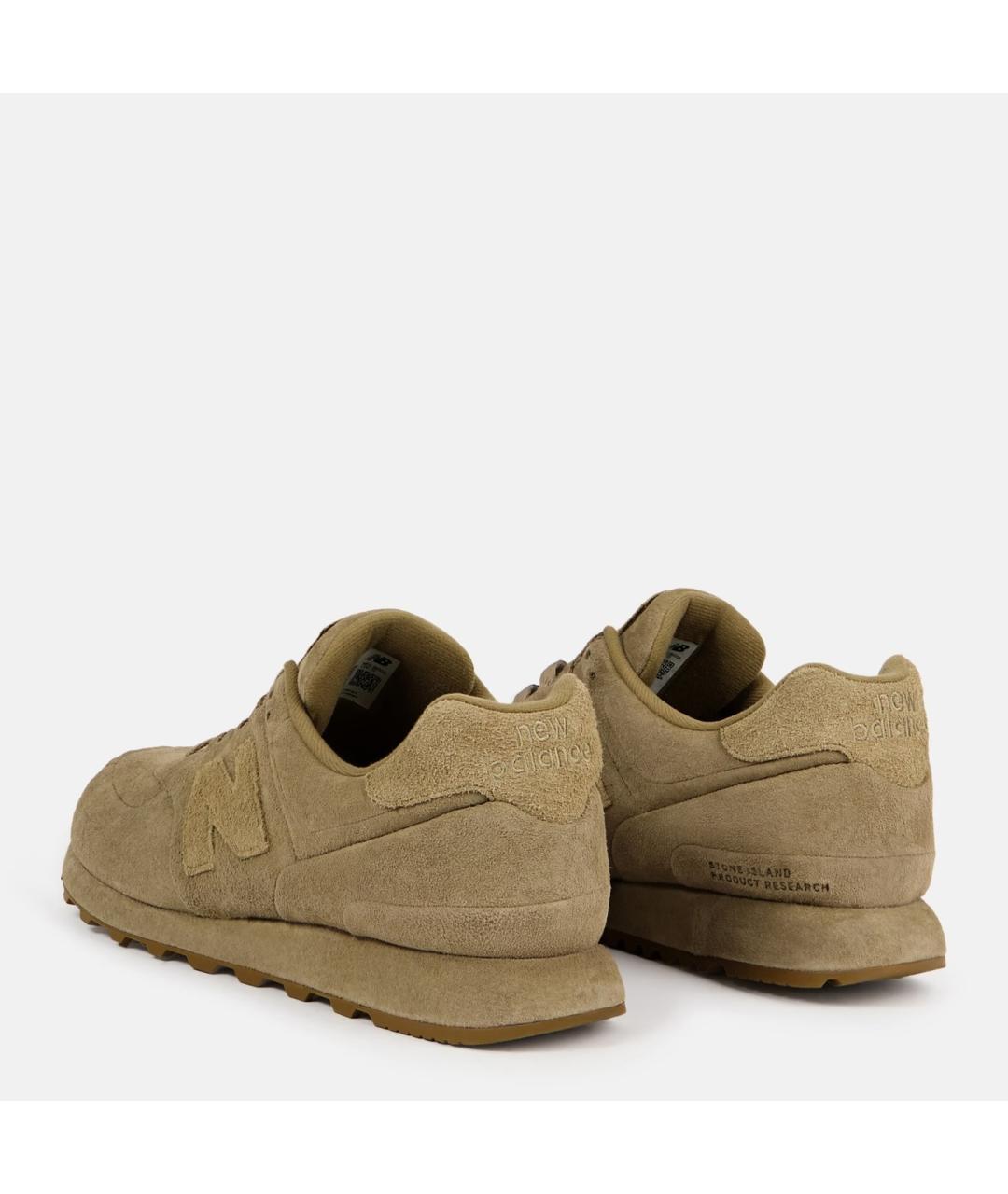 NEW BALANCE Бежевые замшевые низкие кроссовки / кеды, фото 3