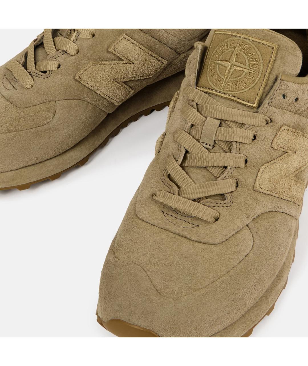 NEW BALANCE Бежевые замшевые низкие кроссовки / кеды, фото 5
