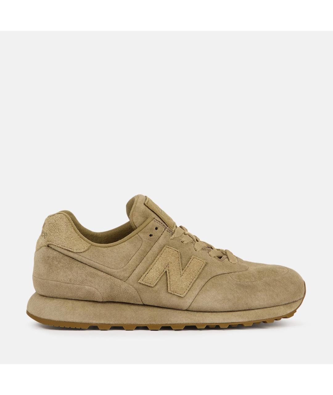 NEW BALANCE Бежевые замшевые низкие кроссовки / кеды, фото 10