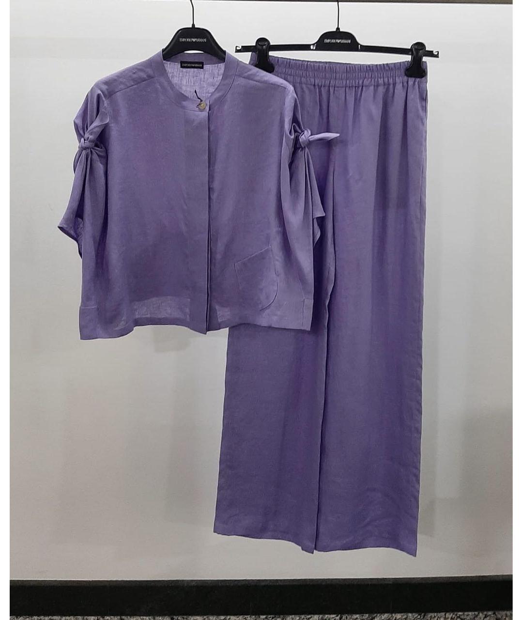 EMPORIO ARMANI Фиолетовый костюм с брюками, фото 3