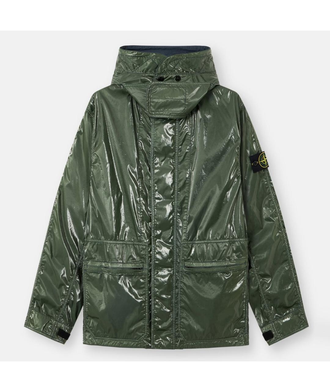 STONE ISLAND Зеленая полиамидовая куртка, фото 10