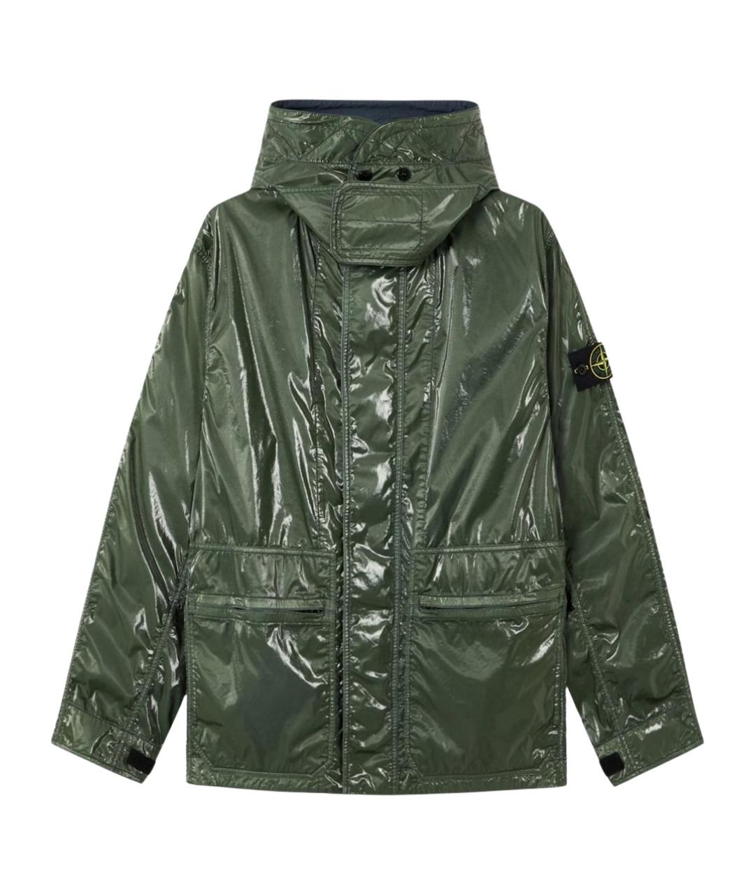 STONE ISLAND Зеленая полиамидовая куртка, фото 1