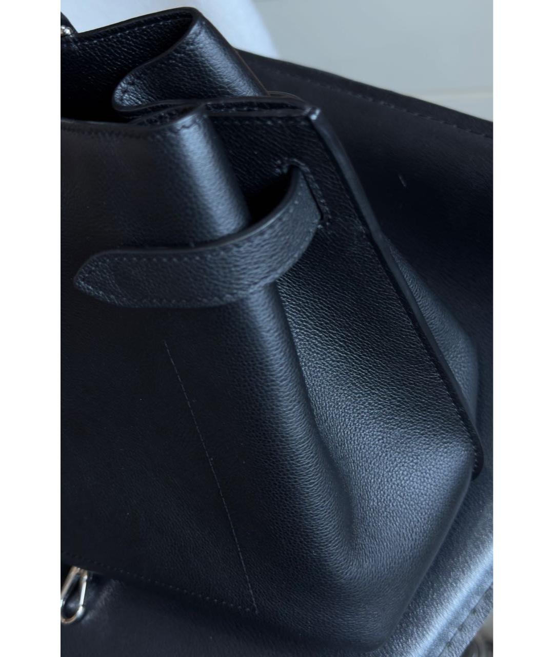 LOUIS VUITTON Черная кожаная сумка через плечо, фото 4