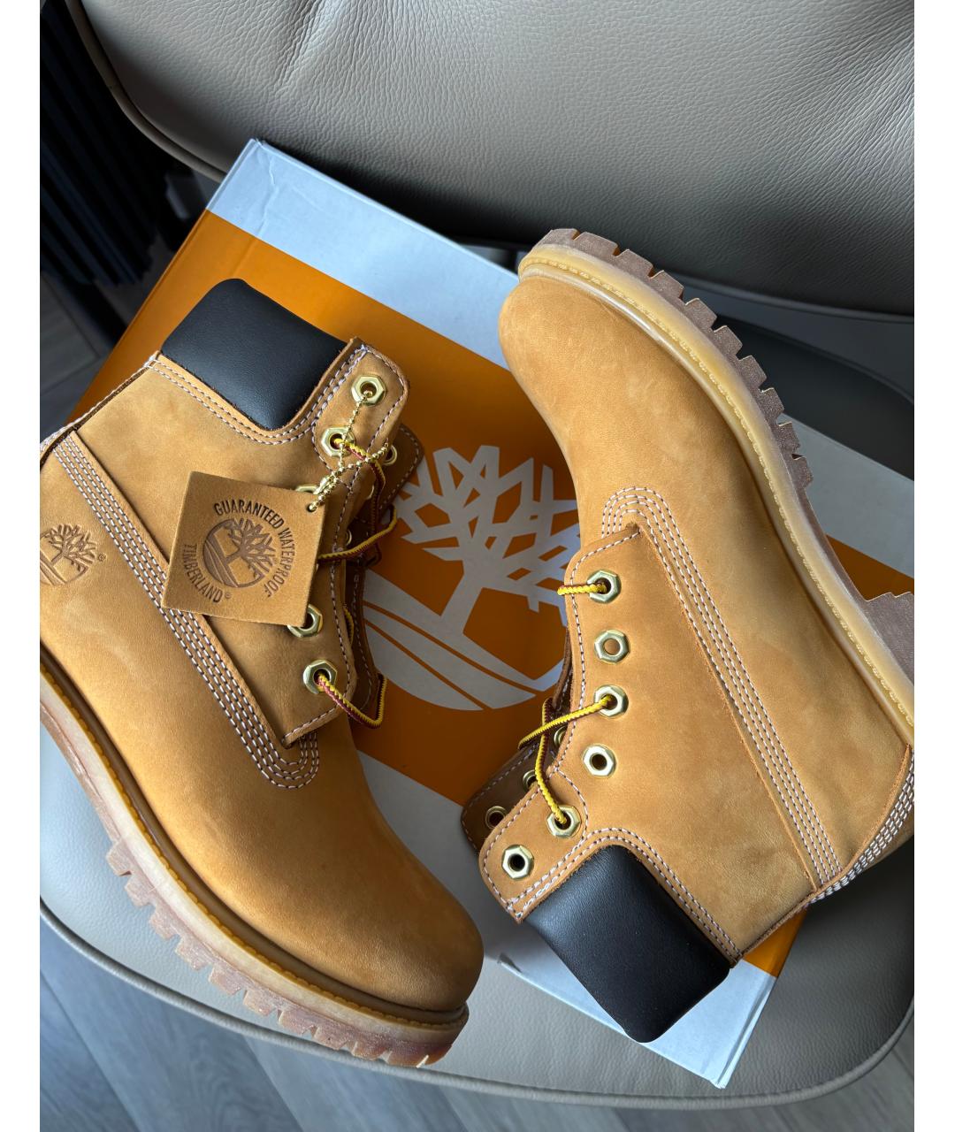 TIMBERLAND Бежевые нубуковые ботинки, фото 7