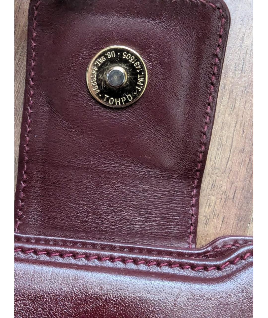GUCCI Бордовая кожаная сумка через плечо, фото 4