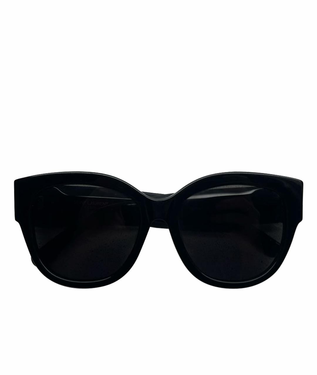 SAINT LAURENT Черные пластиковые солнцезащитные очки, фото 1