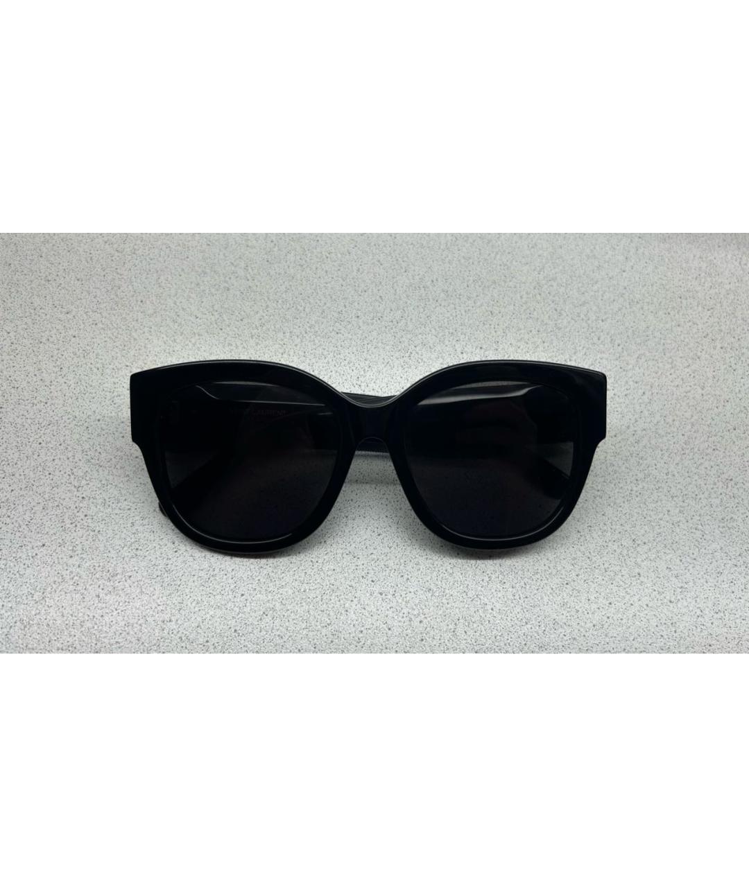 SAINT LAURENT Черные пластиковые солнцезащитные очки, фото 5