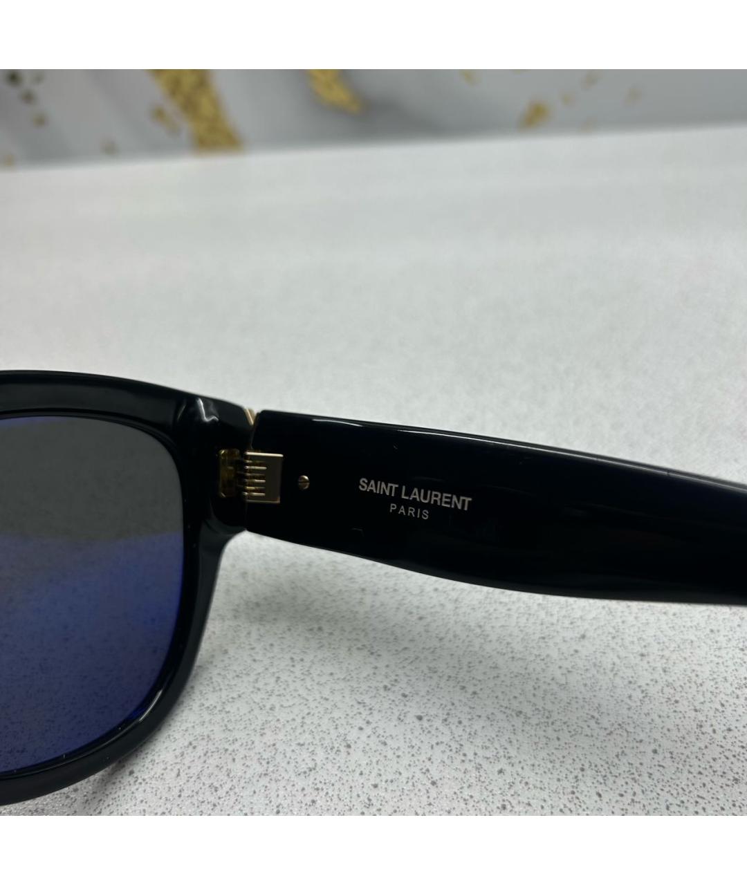 SAINT LAURENT Черные пластиковые солнцезащитные очки, фото 3