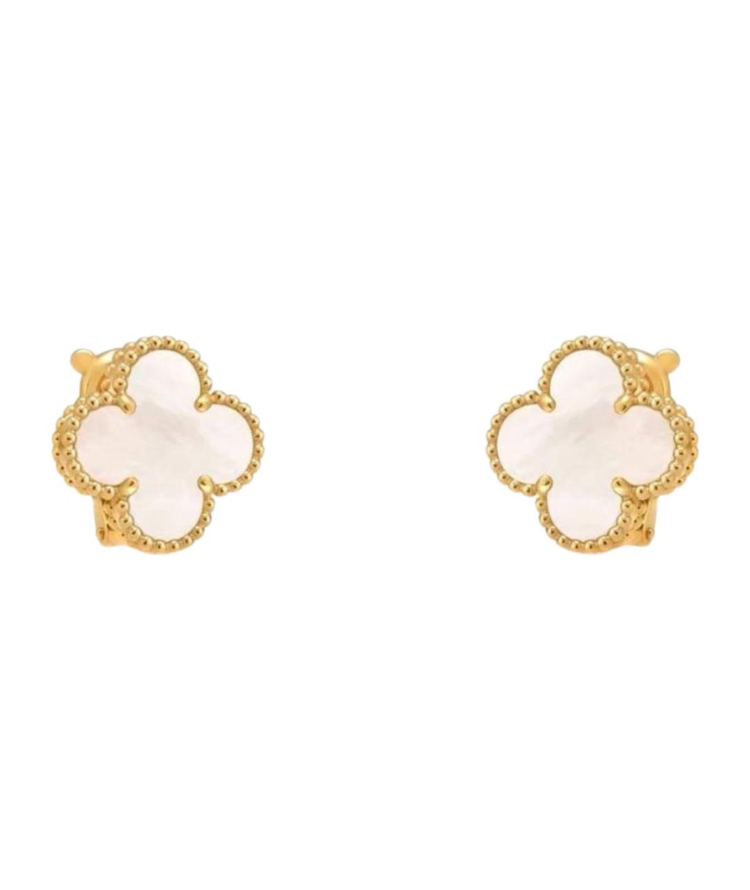 VAN CLEEF & ARPELS Белые серьги из желтого золота, фото 1