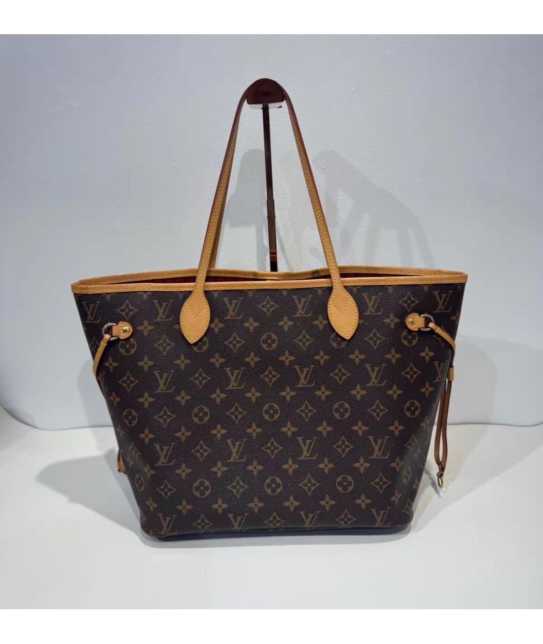 LOUIS VUITTON Коричневая кожаная сумка тоут, фото 1