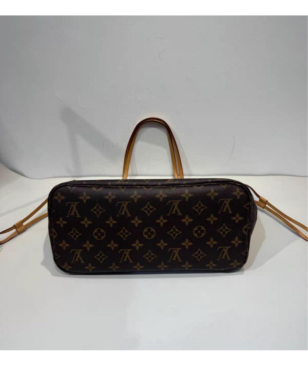 LOUIS VUITTON Коричневая кожаная сумка тоут, фото 5