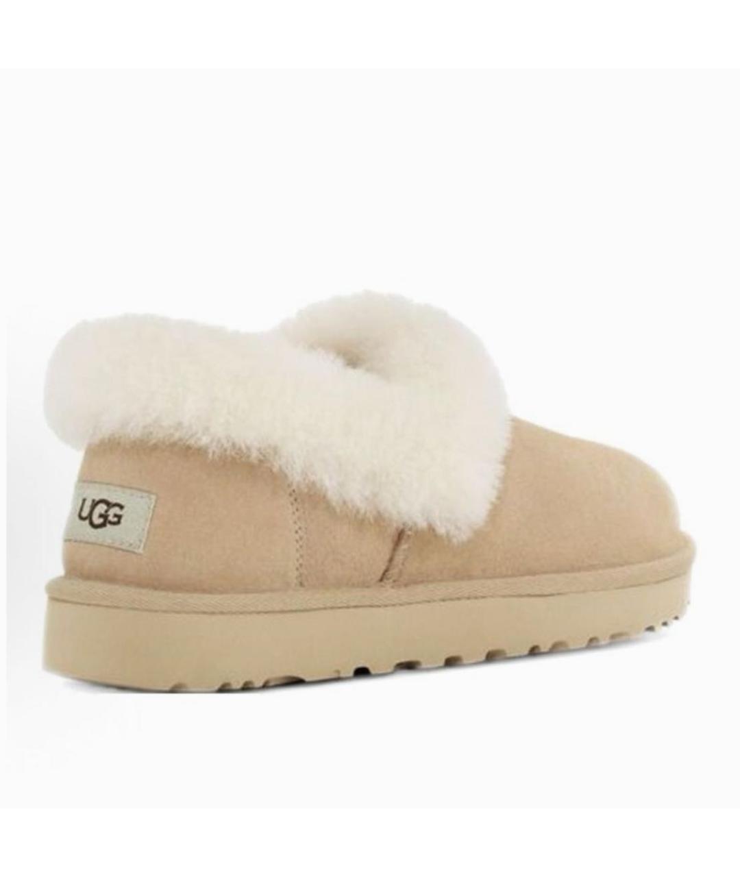 UGG Бежевые замшевые полусапоги, фото 2