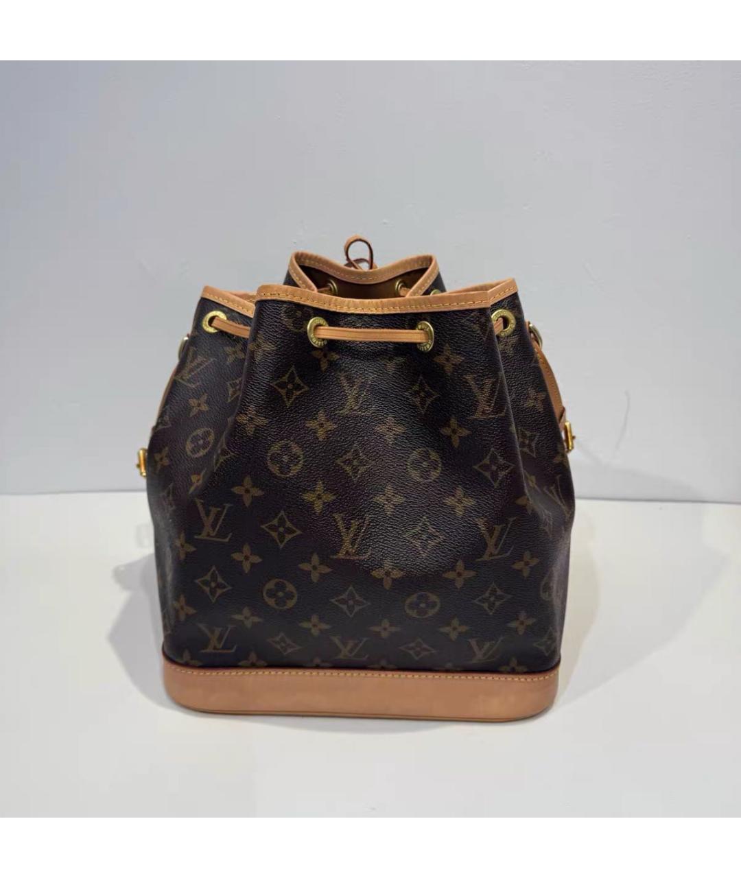 LOUIS VUITTON Коричневая кожаная сумка тоут, фото 3